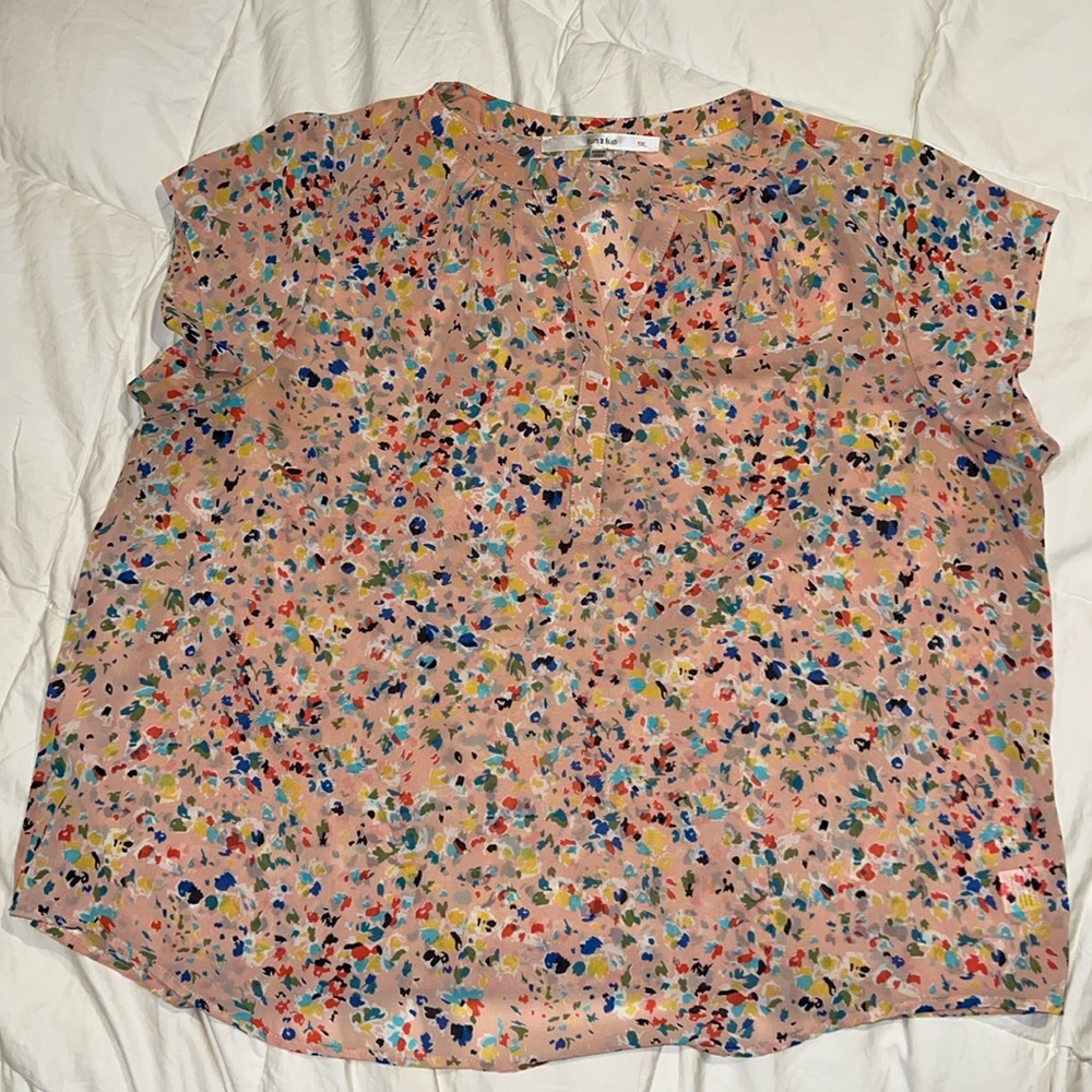 Fun2Fun sheer multicolor blouse, 1XL